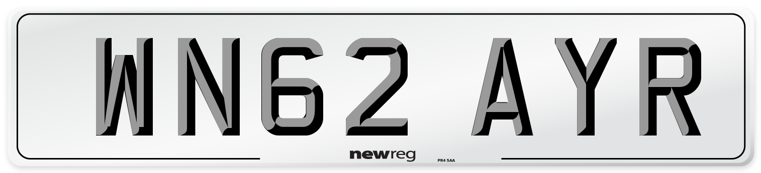 WN62 AYR Number Plate from New Reg